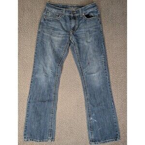 Axe & Crown Nathan Jeans Men’s 33x34 Blue Slim Fit Straight Leg Distressed Denim
